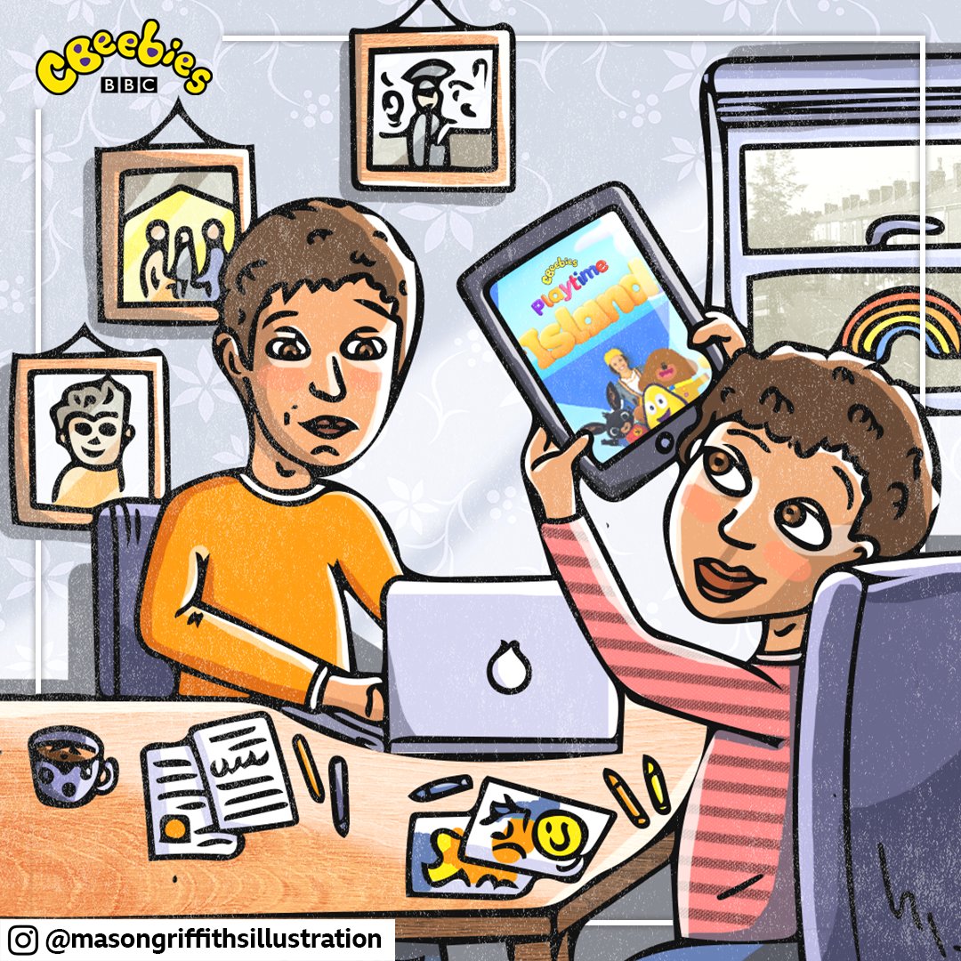 CBeebiesHQ's tweet photo. Is your mini work-colleague having all the fun?

Our apps are free, with no ads &amp; they may even learn a thing or two 🙋‍♀️

@mg_creative #ThursdayFun https://t.co/y723A6pXvq