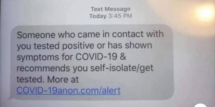 theballisround's tweet image. Be warned that text messages like this one are already in circulation as the track &amp;amp; trace service launches.  They are not genuine and anyone going to that website link will be asked to submit personal information that will then be used by fraudsters.