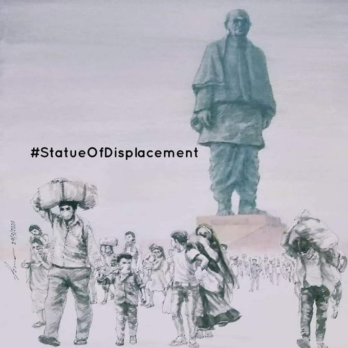 RajeshDama_'s tweet photo. Does  life of A Man or specially A "Adivasi" not Matter who make the forest and nature .So today they are devastated and infact they are denied from their" RIGHT OF LIFE " for erecting IDOL of Legend 
@PMOIndia @vijayrupanibjp @ndtvindia @BBC @thewire_in 
#StatueOfDisplacement https://t.co/2E4JPQVJJa