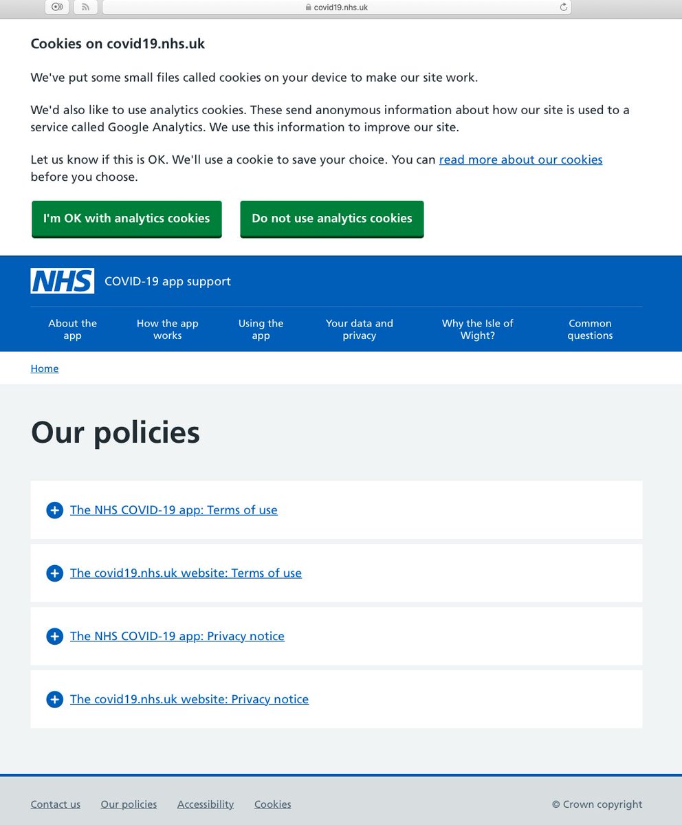 The Privacy Notice is not the same as the NHS Covid App