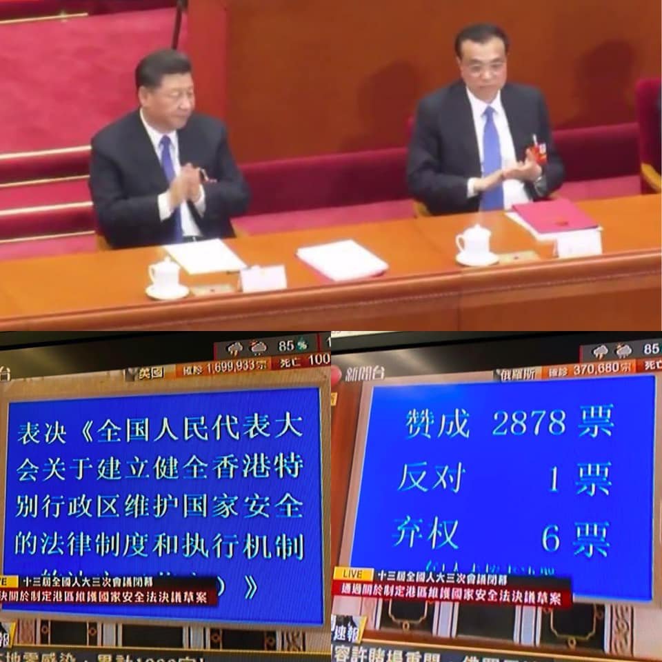 1/ Despite foreign doubts and  #Hongkongers’ criticism,  #NPC just passed  #nationalsecuritylegislation. # China unilaterally imposes the law with its legislation entirely under a black box, with no legislative scrutiny and public consultation.