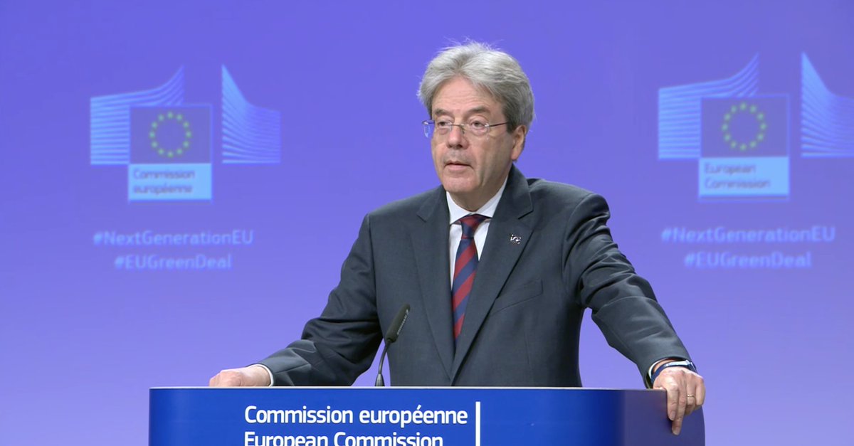 Commissioner @PaoloGentiloni, who is from Italy, is holding a press conference now on the #NextGenerationEU #COVID19 #RecoveryFund. He says this is not about the EU imposing rules on member states. Taking money from the fund is voluntary, but some conditions need to be attached.