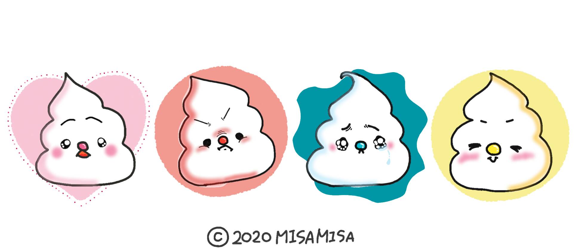 Misamisa 3月ご依頼受付休止 グッズ販売あり きどあいらくうんぴ 喜怒哀楽 うんぴ ゆるキャラ オリジナルキャラクター かわいい 人を寄せるうんぴ イラスト イラスト好きさんと繋がりたい うんち T Co 21hamiu8xh Twitter