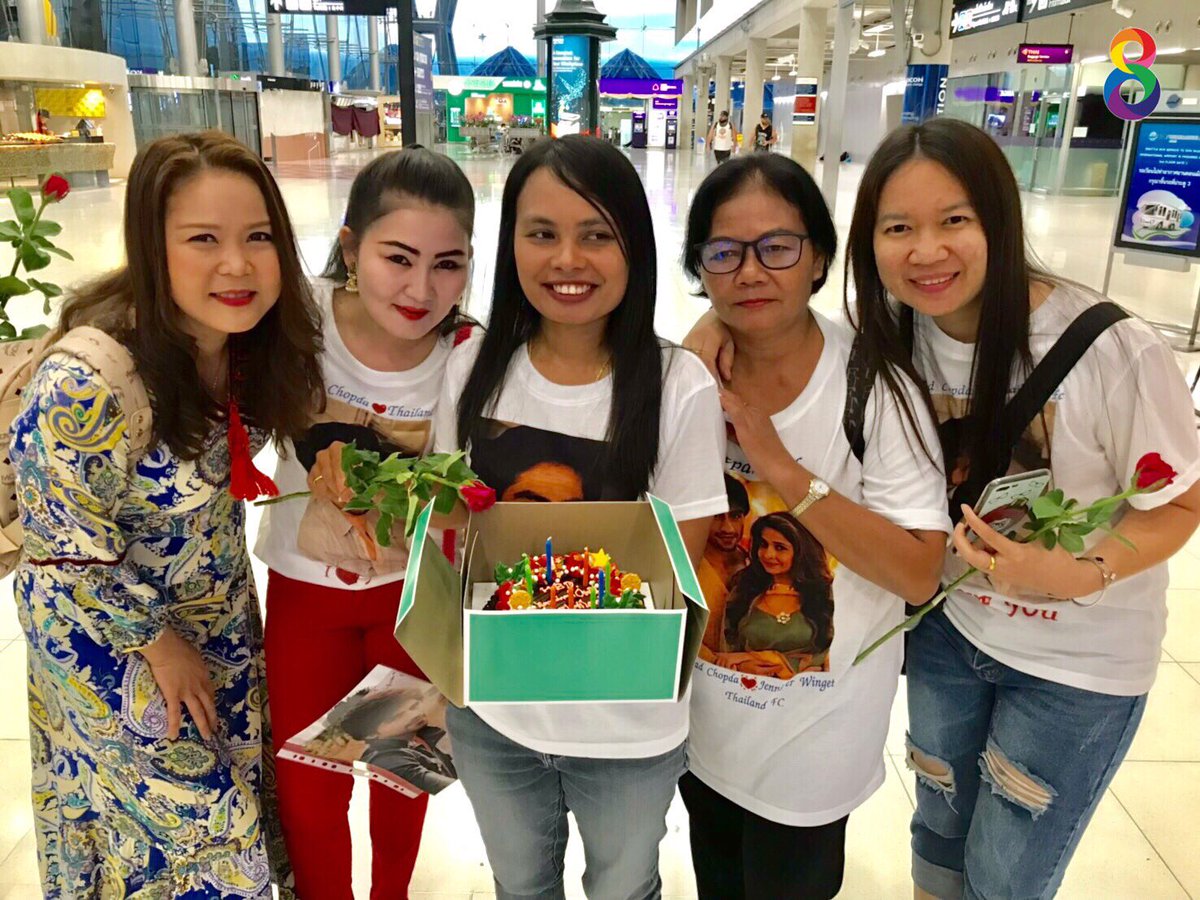 But it took a lot of time on immigration and we all waited for him to come out while the thai fans waited with their gifts for  #HarshadChopda  #1YearOfHarshadChopdaInThailand
