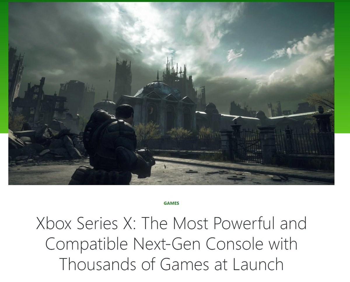 Xbox Series X: The Most Powerful and Compatible Next-Gen Console with Thousands of Games at Launch  https://news.xbox.com/en-us/2020/05/28/xbox-series-x-next-generation-backward-compatibility/