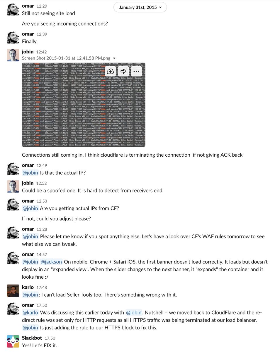 Some of the other vendors that we worked with including  @CloudFlare (thank you for saving us from many a DDoS!),  @Cloudinary, and  @TestFreaks, all remain part of  @noon’s stack today. Borderline off-the-cuff startup decisions made years ago, echoing well into the future