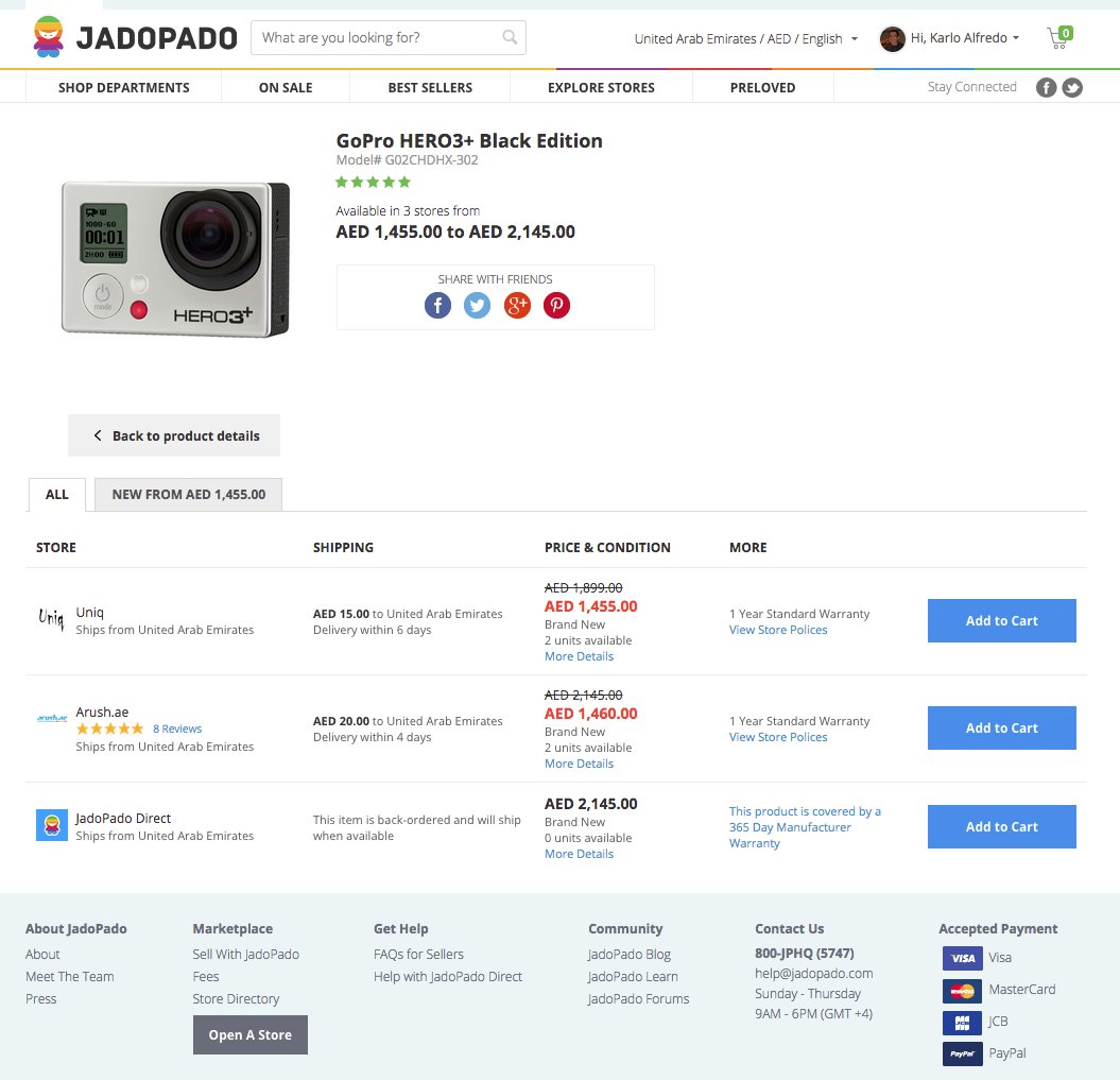 As our understanding of both engineering and e-commerce evolved, so did our offering. In March 2015, we turned ourselves into a marketplace and six months later killed off both our inventory model as well as our fleet https://techview.me/2015/03/jadopado-takes-on-souq-com-with-marketplace/