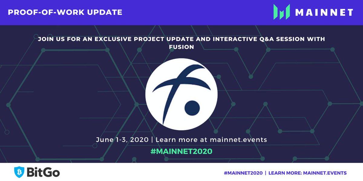 FUSIONProtocol's tweet image. Tune in on June 2, 1:15am ET at @MessariCrypto &apos;s #Mainnet2020, where @djqianfusion will provide update on Fusion&apos;s key developments and milestones. 🙌

Learn more: mainnet.events