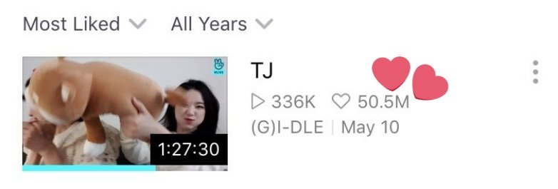 IDLEITALIA's tweet photo. [INFO]
The TJ VLIVE è attualmente la live dal vivo più piaciuta di tutto il canale delle @G_I_DLE, con 50.5 Milioni di cuori!

La live in questione è quella dove Shuhua ha risposto haters di Soojin!

#GIDLE #LATATAisBack https://t.co/v9cxNEn9TA