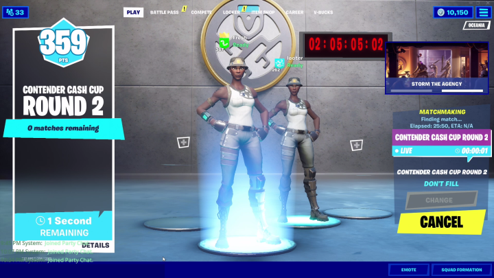 25 MINUTE AND 50 SECOND QUEUE FOR OUR 7TH GAME, WE'RE IN 3RD PLACE. WE DIDN'T GET A GAME !??!!??!?