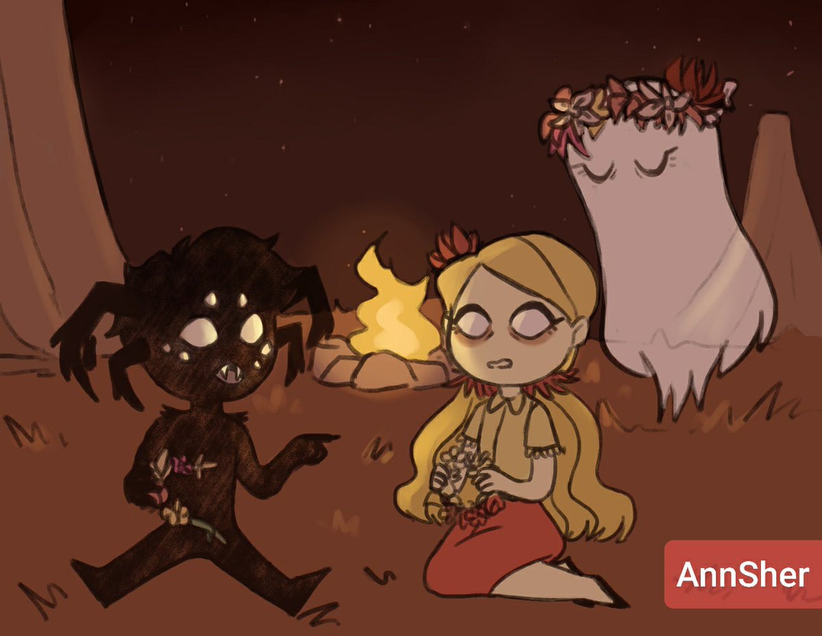 AnnSher6's tweet photo. #DontStarve #webber #Wendy #Abigail https://t.co/f8bJPByNeE