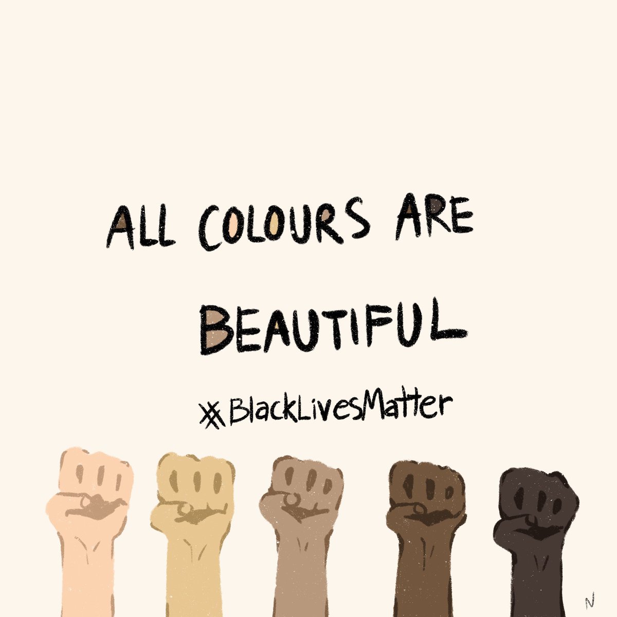 ppandaagg's tweet image. I draw this pic for #BlackLivesMatter ✊🏻✊🏼✊🏽✊🏾✊🏿
