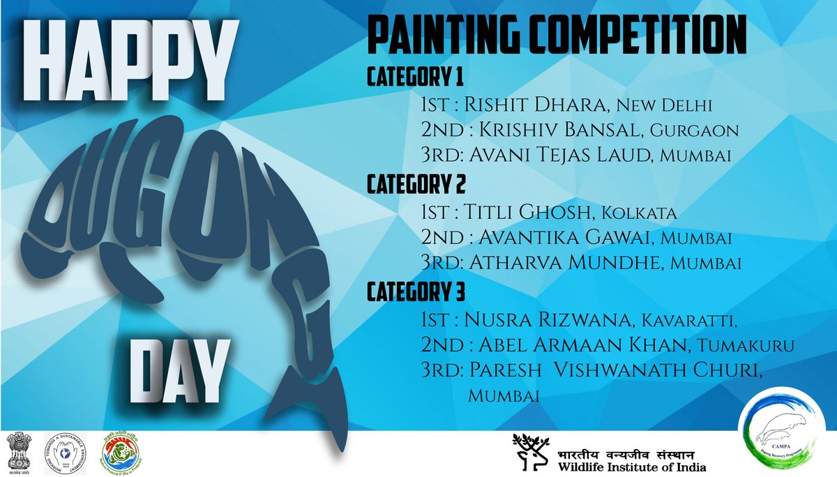 CAMPAdugong_WII's tweet photo. Here are Dugong's favorite artists!!
Congratulations!
Happy Dugong Day.
#DugongDay #DugongRecoveryProgram
#painting #winners https://t.co/Ae4ZFgULiH