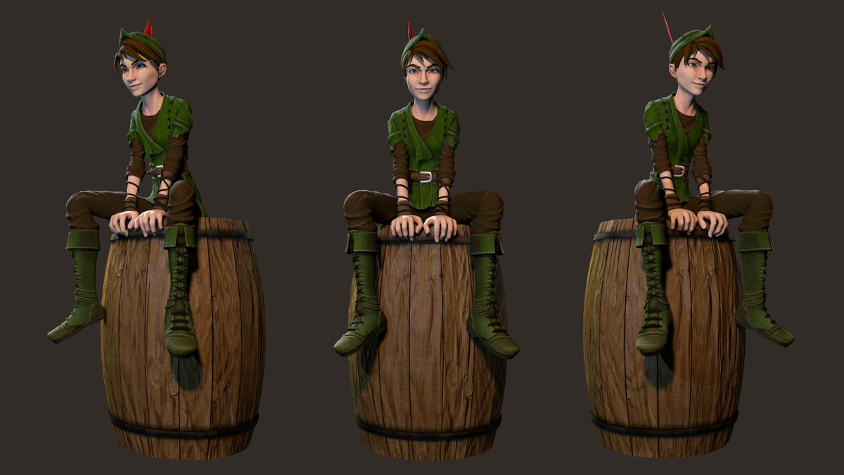 3delucas's tweet photo. This is my last project: my personal version of Peter Pan. I really enjoyed working on it and I hope you like him!
You can see more in: https://t.co/LcbU7lWTho 

#3d #zbrush #substancepainter #digitalart #artstation #OnceUponaTimeJam #ArtStationJAM #PeterPan #characters #fantasy https://t.co/dbYhG7Buh4