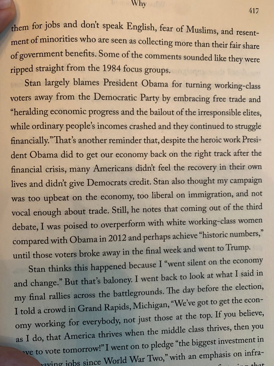 He's long been critical of Dems for "not showing they would prioritize citizens over non-citizens" as he puts itHillary recounted in What Happened:“Stan also thought my campaign was too upbeat on the economy, too liberal on immigration, and not vocal enough about trade”
