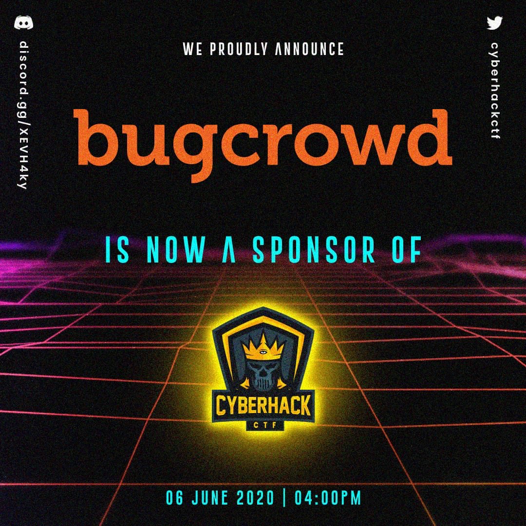 4non_Hunter's tweet image. Thank you @Bugcrowd for Sponsoring @cyberhackctf.
I really appreciate your support towards #infosec community.