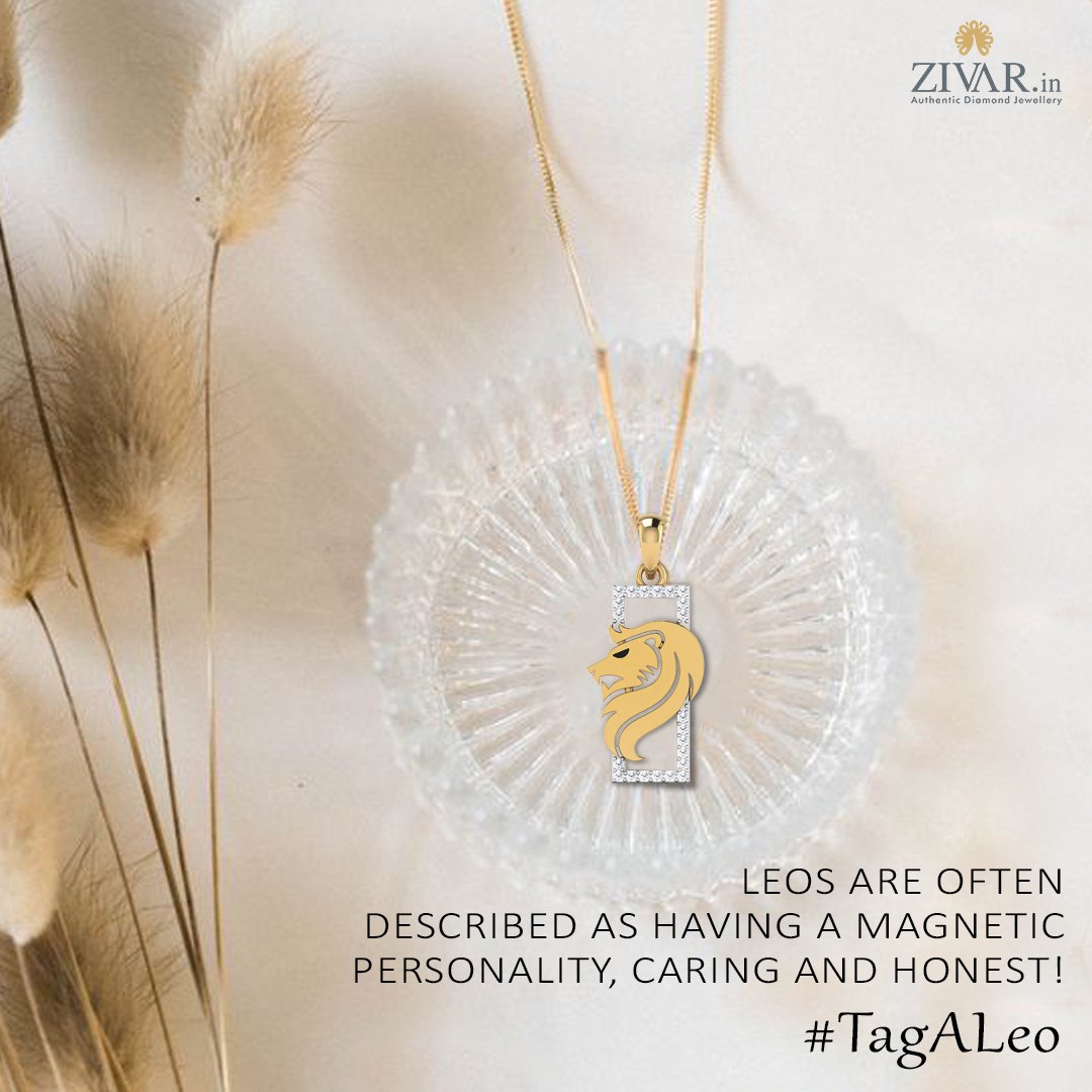 ZivarJewellery's tweet photo. Leos are often described as having a magnetic personality, caring and honest!
CHECKOUT our newly launched Leo Diamond Pendant for the people with #leosunsign!
#astrologicalsign #horoscope #leopendant #gold #diamond #jewellery #newcollection #checkoutonline #DMNow #ZivarJewellery https://t.co/0zMQvf0D5L