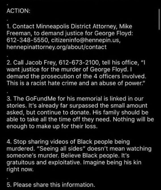 I usually don’t post anything, but the absurd violence against and silencing of black people is disgusting. To anyone who sees this post, please sign the petitions attached below, use your voice, and never forget their names.  #BlackLivesMatter    #JusticeForGeorgeFloyd  #GeorgeFloyd