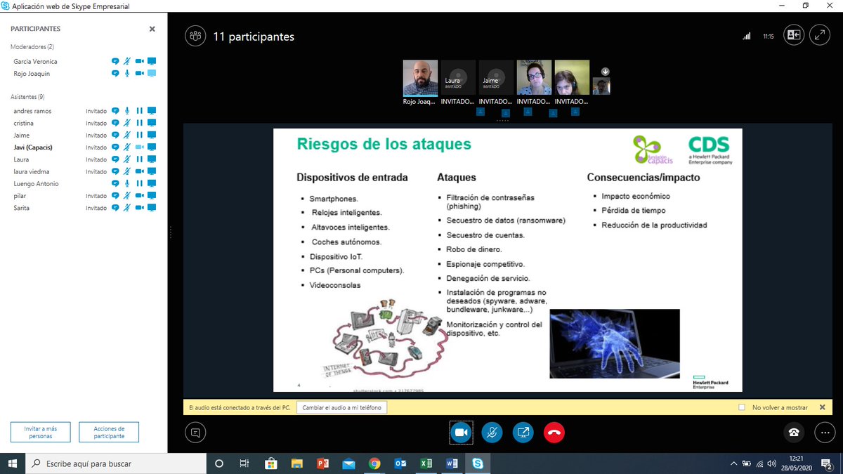 FCapacis's tweet photo. Continuamos formándonos en el #AulaActivaEmpleo #CreandoActivos en colaboración con @Fundlacaixa, asistiendo hoy a un taller de Ciberseguridad gracias a Joaquín Rojo de @HPEspana CDS. Juntos #SomosCapacis de formar a nuestros #EdicionLimitada #InteligenciaLimite https://t.co/22RMz5X9xq
