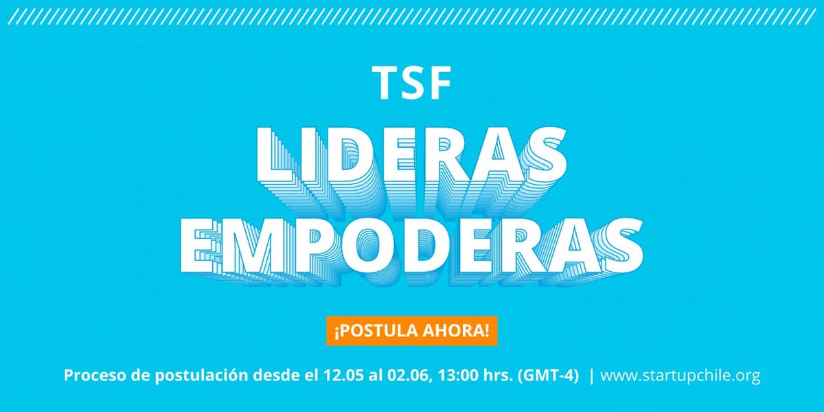 CorfoAysen's tweet photo. 📌 Atención mujeres innovadoras!! Hasta el 02 de junio tienes plazo para postular al programa #TheSFactory de @startupchile @Corfo
Si tienes un proyecto innovador y liderado por una mujer, es tu oportunidad de postular.
Infórmate 👉🏽https://t.co/L2d5R4XYlb
#CorfoContigo https://t.co/JNODz5HlK3