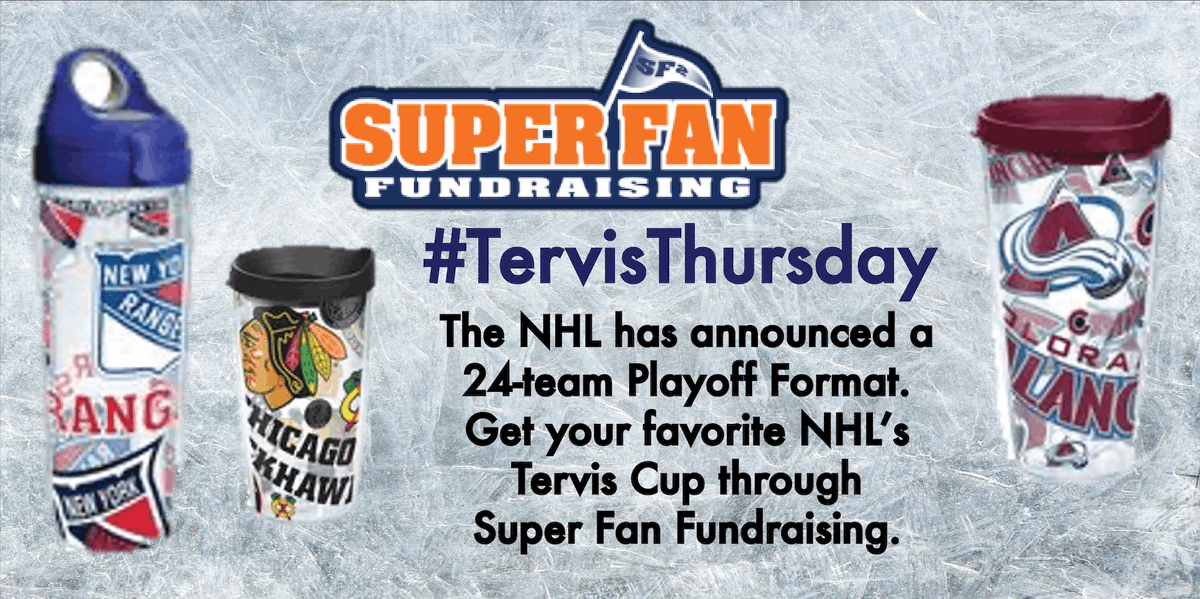 SF_Fundraising's tweet photo. #TervisThursday The NHL playoffs will be starting up soon. Get your favorite team's Tervis Cup through Super Fan Fundraising. https://t.co/vVh4Fg0sRE