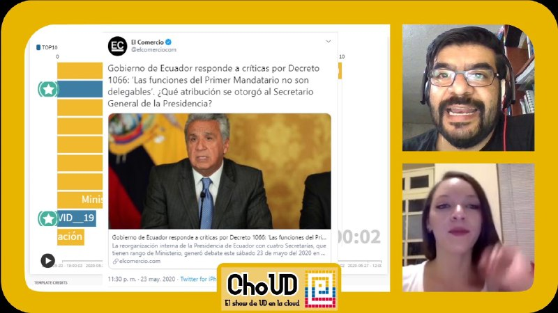 usuariosdigital's tweet photo. #ChoUD 20 al 27 May 2020

@AuzFabian y @daria852404 te traen un nano resumen de las tendencias en la tuitósfera criolla de #Ecuador (de/hasta 19h00 del miércoles anterior al actual gmt-5)

Video: https://t.co/K0rPay6tpk

Mira las tendencias por fecha: https://t.co/PGbrnHNhOF https://t.co/veEKxiC3rl