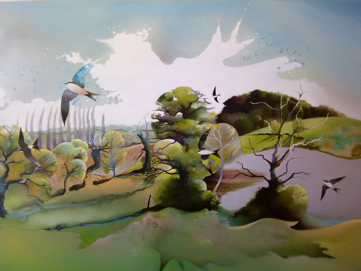 In celebration of <a href="/BBC6Music/">BBC Radio 6 Music</a> art is everywhere day, here's a snap of one of my paintings I've been working on over lockdown #6MusicMakeArt