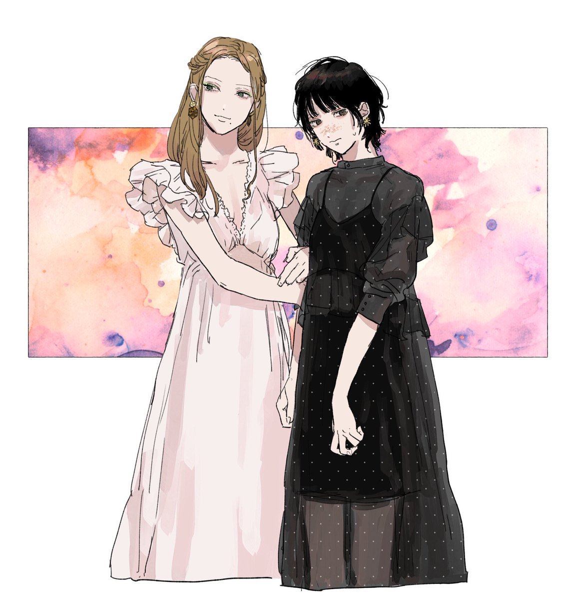 リクエスト頂きました 可愛いワンピース着た鳩原や加古さん です ありがとうご もるのイラスト リクエスト頂きました 可愛いワンピース着た鳩原や加古さん です ありがとうご もるのイラスト