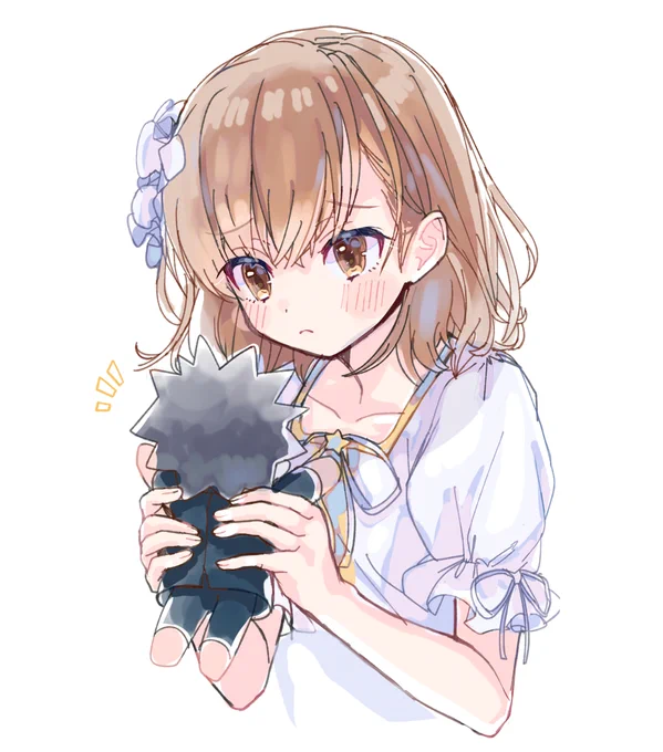 美琴ちゃんも上条さんぬいにさわって欲しいという絵 