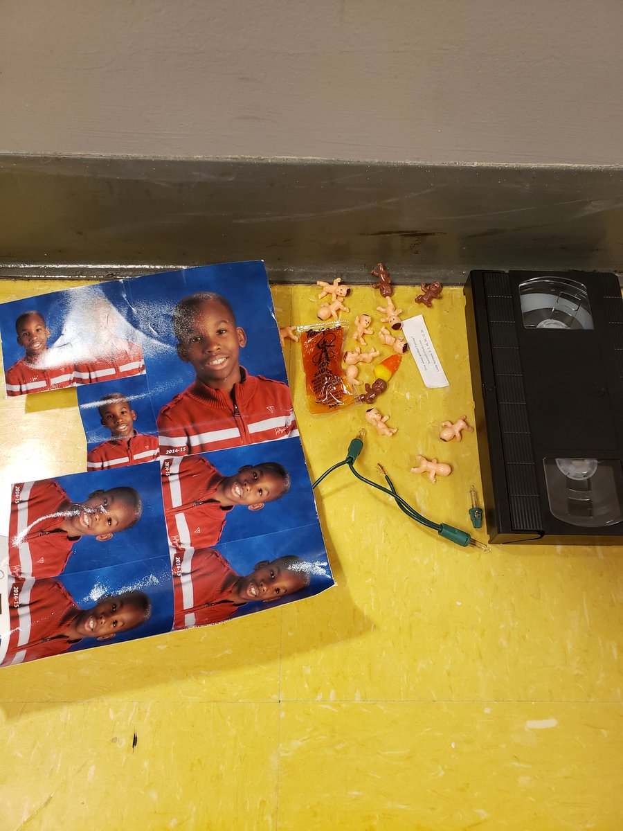 Best Team Apollo locker clean out finds: VHS, hot sauce, plastic babies, fortunes, broke string lights, elementary school pics.  #omsjags <a href="/OrefieldMS/">OrefieldMS</a>
