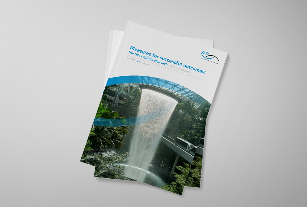 ACE_Updates's tweet photo. Download a copy of the latest discussion paper, measures for successful outcomes: the #fivecapitals approach by ACE's sustainability group. This was launched at a special #webinar yesterday with guests from @CIH_HUB and @TonyGeeLLP. https://t.co/VE0OCkRbLR