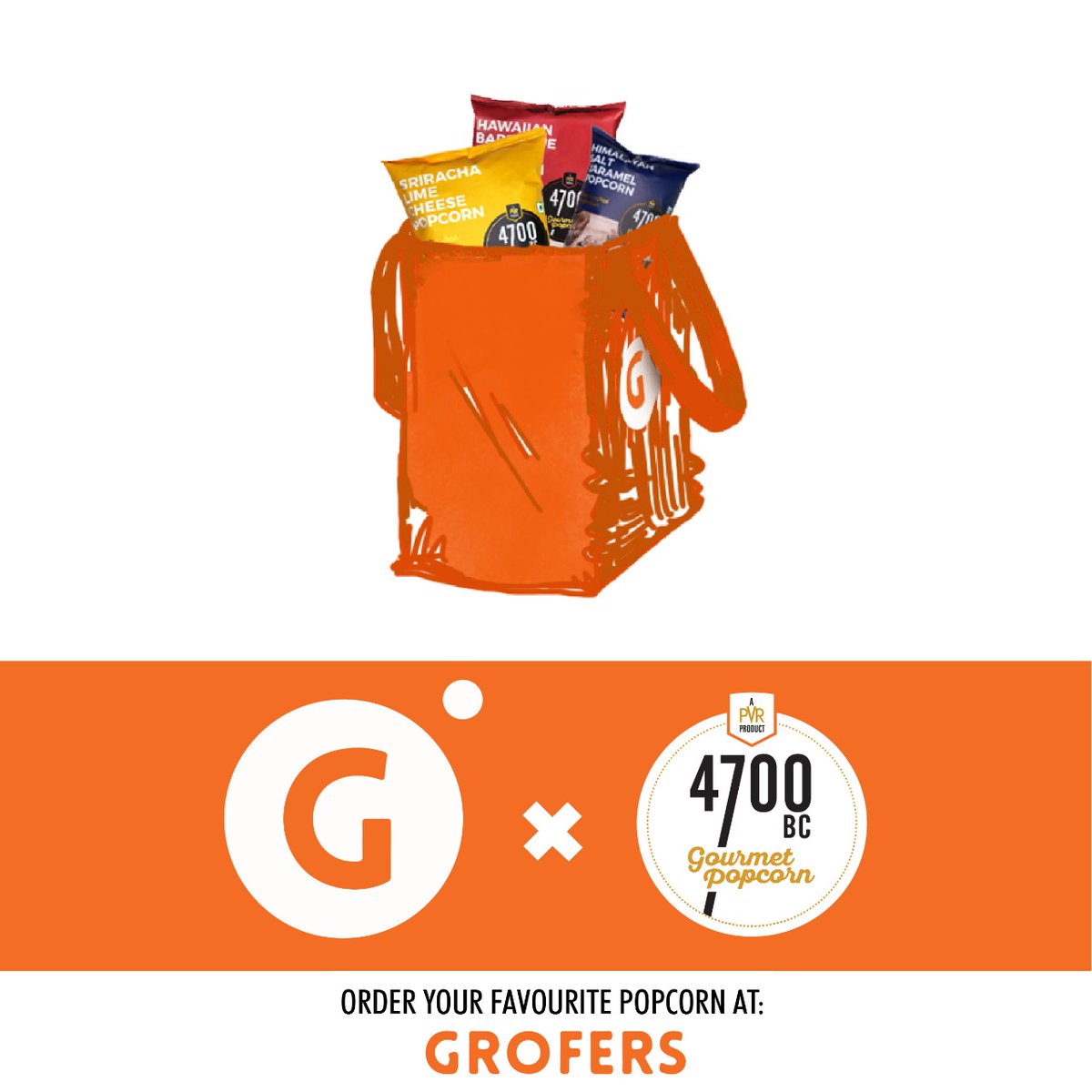 4700BC_'s tweet photo. Hey, we are now live on #Grofers. Go ahead and add some popcorns to your cart.
#HappyMunching #LockAndPop https://t.co/HVp0GzNq9E