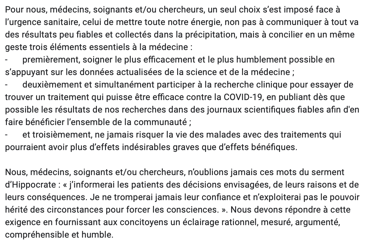 La médecine ne relève pas d'un coup de poker  #COVID19 No  #FakeMedTribune  @ReJIF_  @SPILF_ : on ne décide pas de la prise en charge d'une maladie sur la base d'une croyance, en bafouant toute la démarche scientifique. Merci de signer et diffuser https://forms.gle/zeMbmHPjoczJXmL271/n