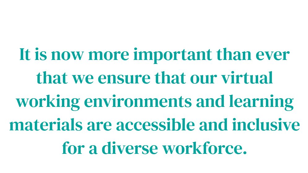 brookgrahamltd's tweet photo. Learning should never stop, even when we’re working from home. So we’ve produced a downloadable guide to ensuring that your virtual learning environments are accessible and inclusive for all staff. You’re welcome.
#InclusionInIsolation https://t.co/ef4jWRPRtG https://t.co/zQj3OzIwAx