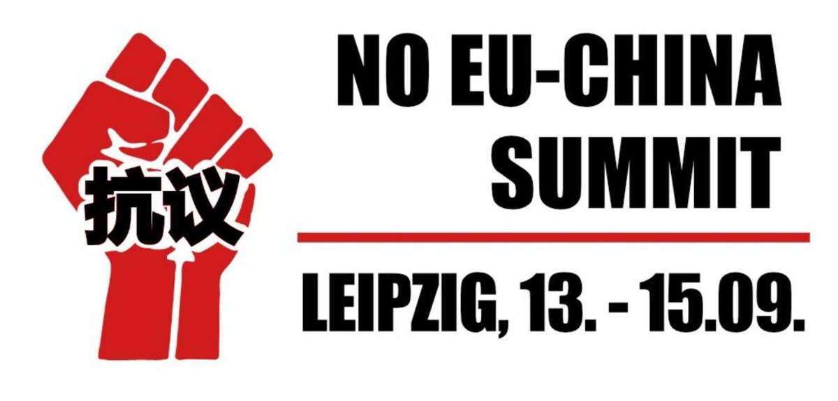 Das Bündnis @noeucn organisiert den Protest gegen den EU-China-Gipfel in Leipzig. Der Gipfel wird eine massive Polizeipräsenz in der Stadt nach sich ziehen, über die Menschrechtverletzungen der EU und Chinas wird geschwiegen. Mehr Infos: noeucn.org