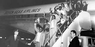 In the 1960s, Kenyan Minister, Thomas Mboya worked with President John F. Kennedy in a campaign of airlifts, that took hundreds of African students to USA for higher education including Noble Peace Prize winner, Wangari Maathai & former US President Obama's dad, Barack Obama Sr.