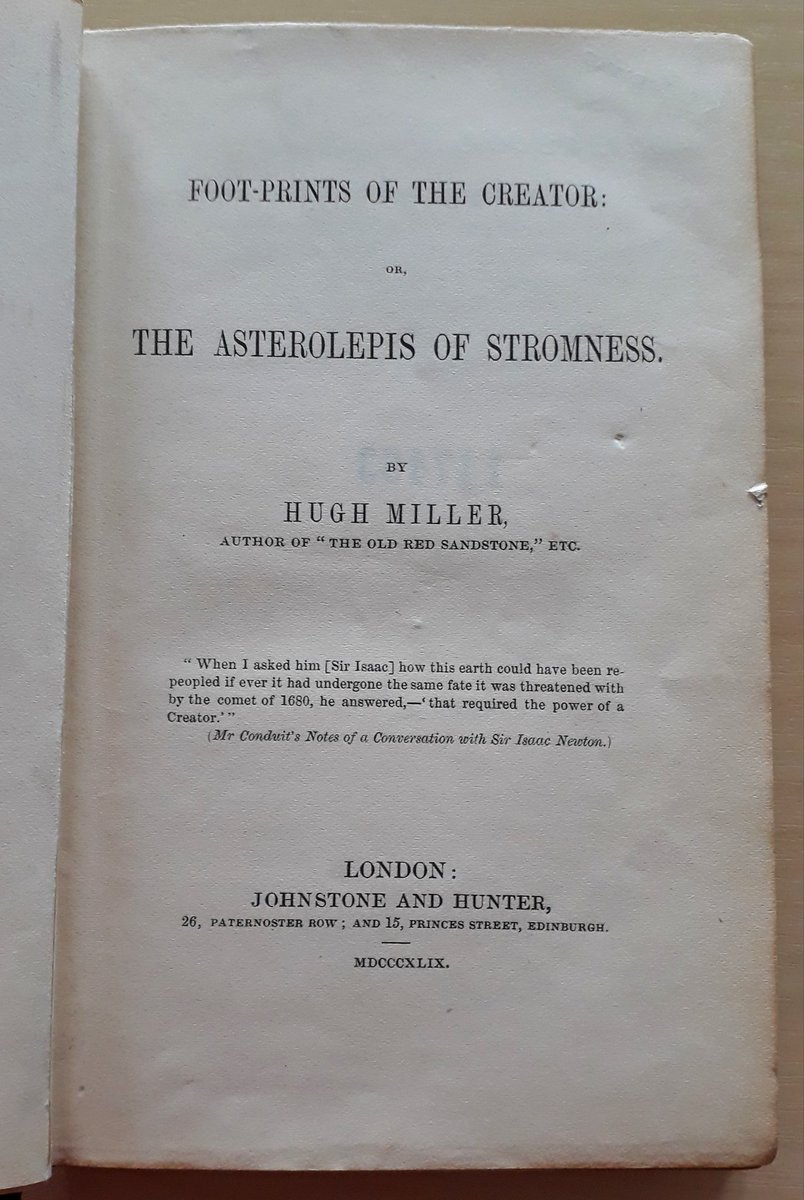 The species became known as Homosteus Milleri.The fossil also inspired Miller's 1849 book 'The Foot-prints of the Creator: or, The Asterolepis of Stromness.'Charles Darwin was a contemporary and correspondent of Miller and he read the book in 1849.