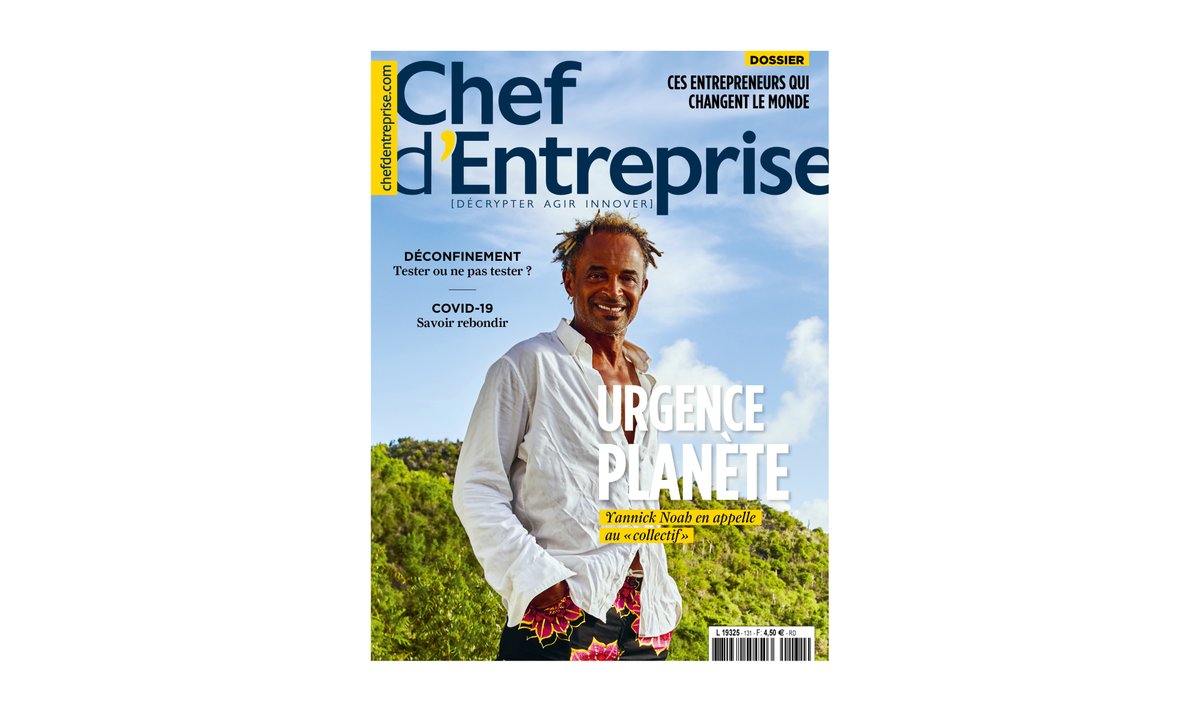 Au sommaire du prochain Chef d'entreprise :
- Ces entreprises qui veulent changer le monde 🌍
- Penser collectif avec Yannick Noah
- Le numérique 🇫🇷 avec <a href="/cedric_o/">Cédric O</a> 
- #Deconfinement : faut-il #tester ses salariés ?
- #lifestyle : destinations 🇫🇷 et écoresponsables 🌱