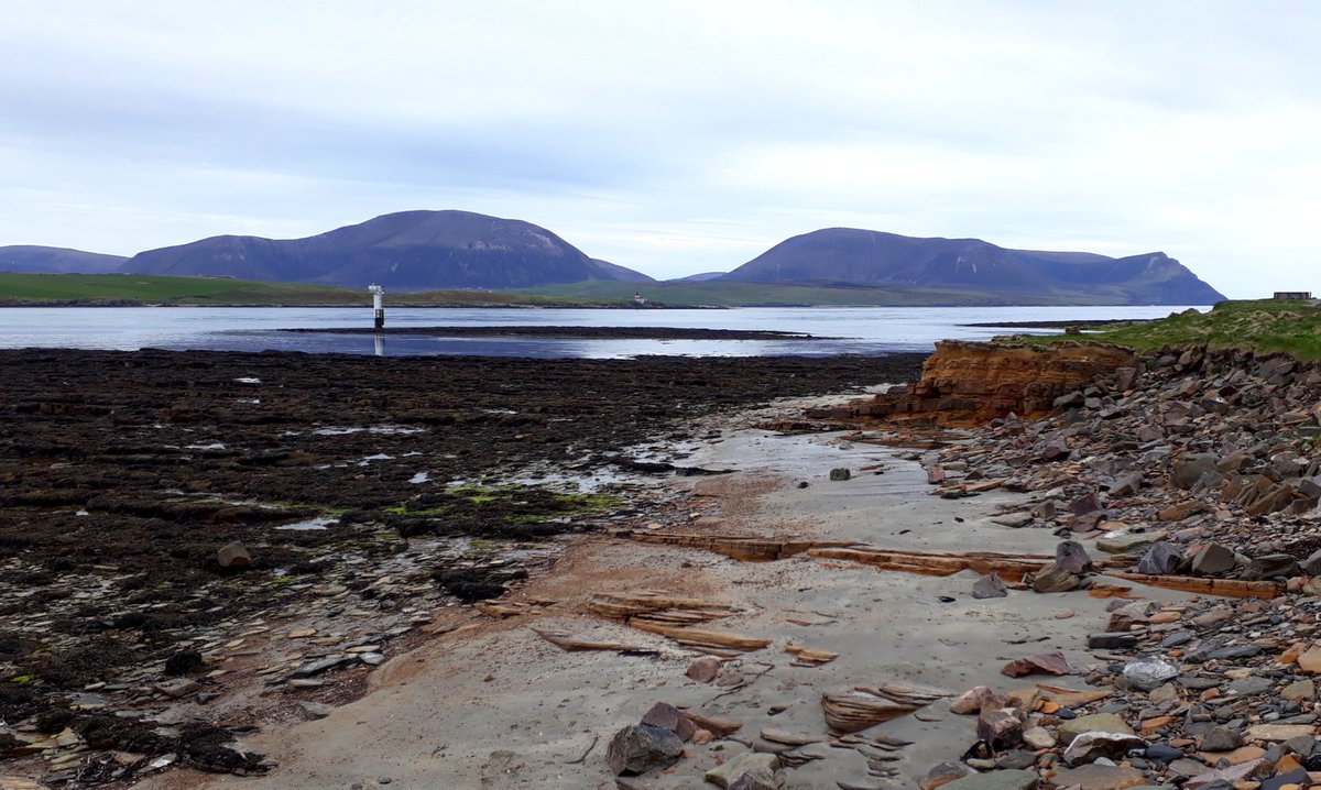 This is the west shore of Stromness looking across to the islands of Graemsay and Hoy.In 1846 this was the site of a remarkable discovery.