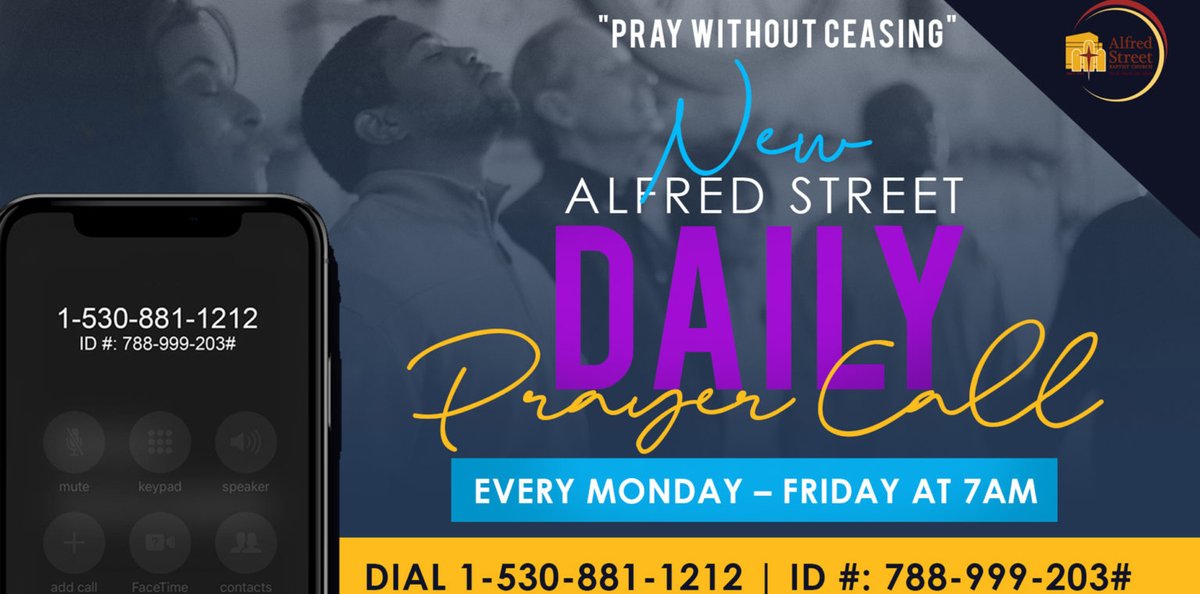 AlfredStreetBC's tweet photo. #riseandshine #prayerchangesthings #Godisstillgood #FaithOverFear #StrongerTogether

Pray without ceasing.🙏🏾
Join us for daily prayers ~ Monday-Friday.
7am Dial: 1-530-881-1212 ID: 788-999-203#

#ASBCPrayer #ASBCTogether #COVID19 #pandemiclife #QuarantineLife #WeAreAlfredStreet https://t.co/YOTmBmfZAq