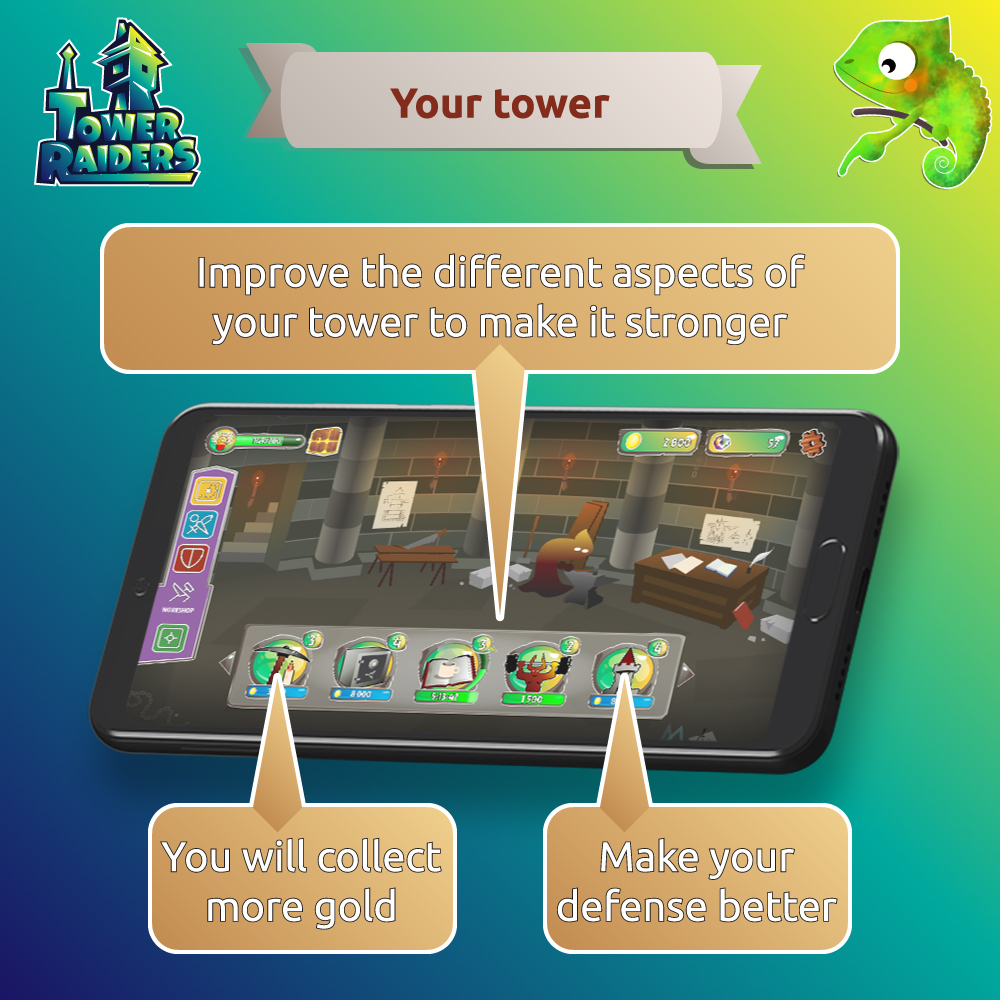 Tower_Raiders's tweet photo. Develop new improvements and technologies for your Tower! 🏰
Get gold and other resources and use them to strengthen your Tower and improve your defenses against other Raiders !! 🛡️
#towerraiders #saregames #game #mobile #strategy #ios #android #tower #towermaster #features https://t.co/bVhIGi7BfB