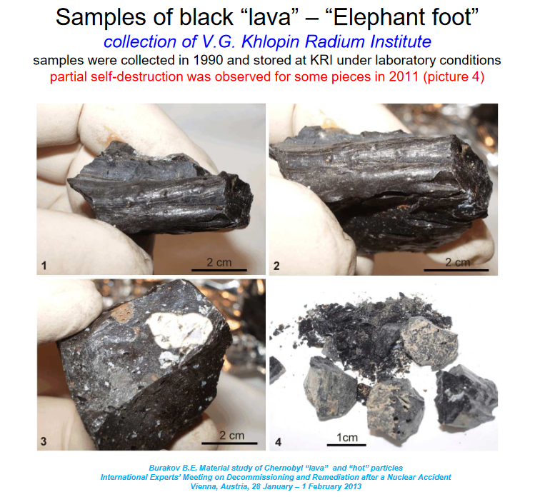 En 1987, des échantillons de cette « lave » sont récupérés en tirant dessus à la kalachnikov ( https://cutt.ly/JyDxTv5 ).