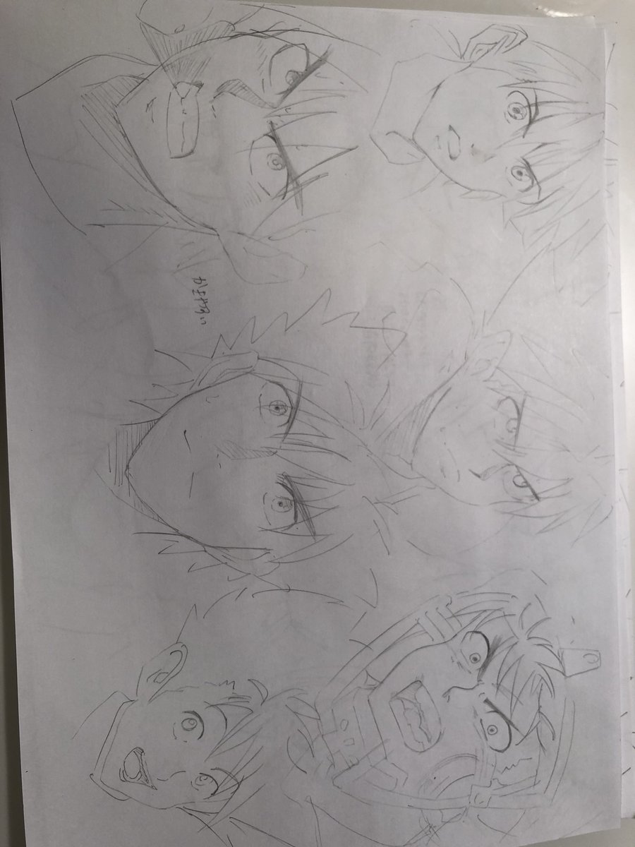 男キャラの顔研究3 