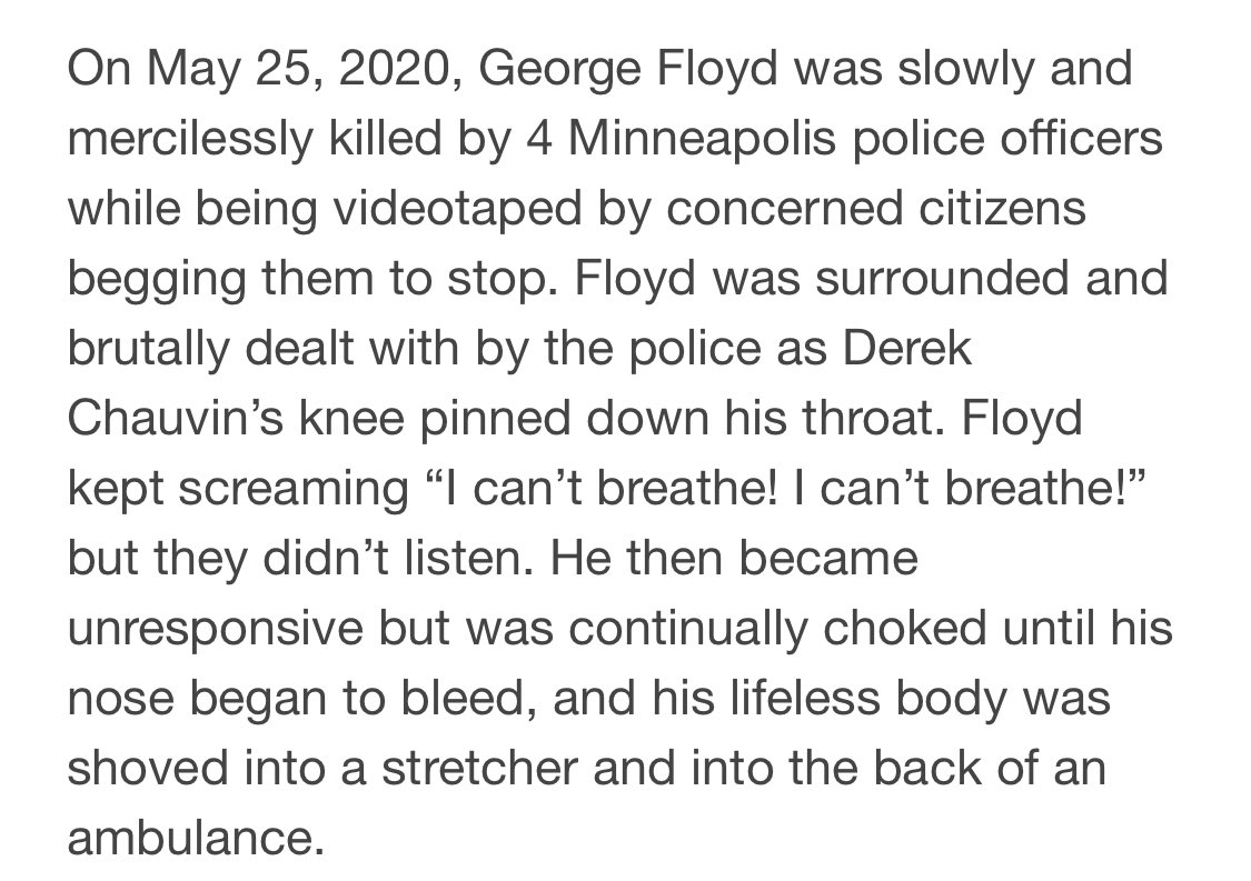 what happened to George Floyd.