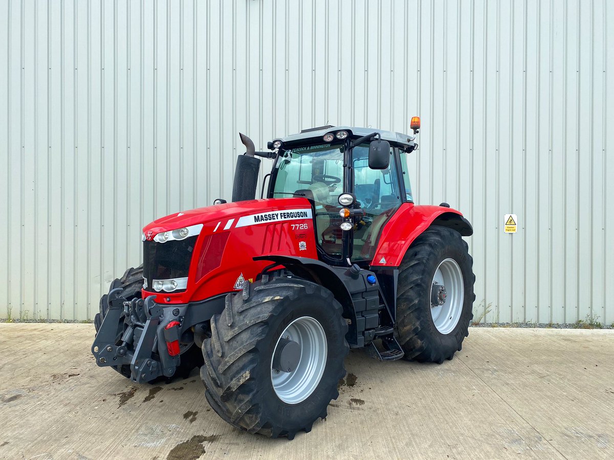 USED MASSEY FERGUSON 7726.
2017, 2500hours, Dyna 6, Exclusive, Topcon RTK. Manufacturers Warranty until 01/05/2022 or 3500 hours. 
£74500.00 GBP +vat
Contact Adam Clubley 07771843080