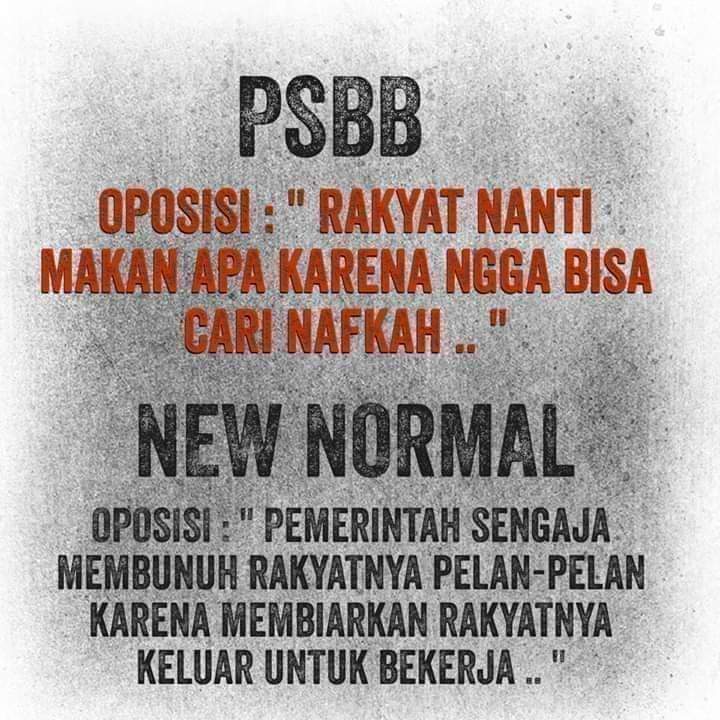 Yang penting beda aja dengan pemerintah.. Isinya? Kagak ada!! 
<a href="/kangdede78/">Dede Budhyarto</a> @ChusnuIChotimah @BadjaNuswantara <a href="/wisanggeni_084/">🔥 ꦮꦶꦱꦁꦒꦼꦤꦶ 🔥</a> <a href="/WagimanDeep212/">Wagiman Deep (Habieb Selow)</a>