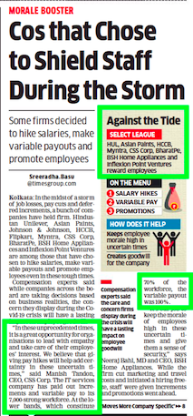 movate_inc's tweet photo. #InNews - @CSSCorp is proud to be among a handful of companies that have honored the commitment to their employees by giving pay hikes, variable payouts, and promotions. Our CEO, @manishtndn, shares his views with @EconomicTimes: https://t.co/OfIwgdWTfx https://t.co/LcRkWnIsdI