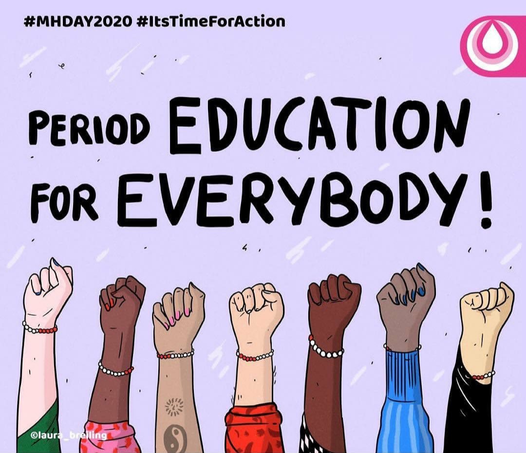 GlobalStepsNgo's tweet photo. The World Menstrual Day #MHDAY2020, Periods don't stop for pandemics, neither do we, #itstimeforaction by #periodpride_keepgirlsinschools  #globalstepsngo,together we can make the change by supporting the @MHDay28May, where no girl or women is limited because of her period. https://t.co/9KgwGLsfZA