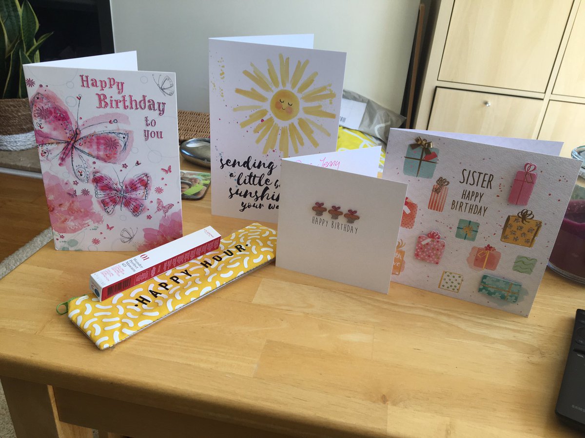 JenniferBozon's tweet photo. Postman decided to save the majority of my birthday cards till today (a week after my bday) 😂 pretty buzzing, actually. Happy birthday again to me 😅 https://t.co/HeUTswAKvE