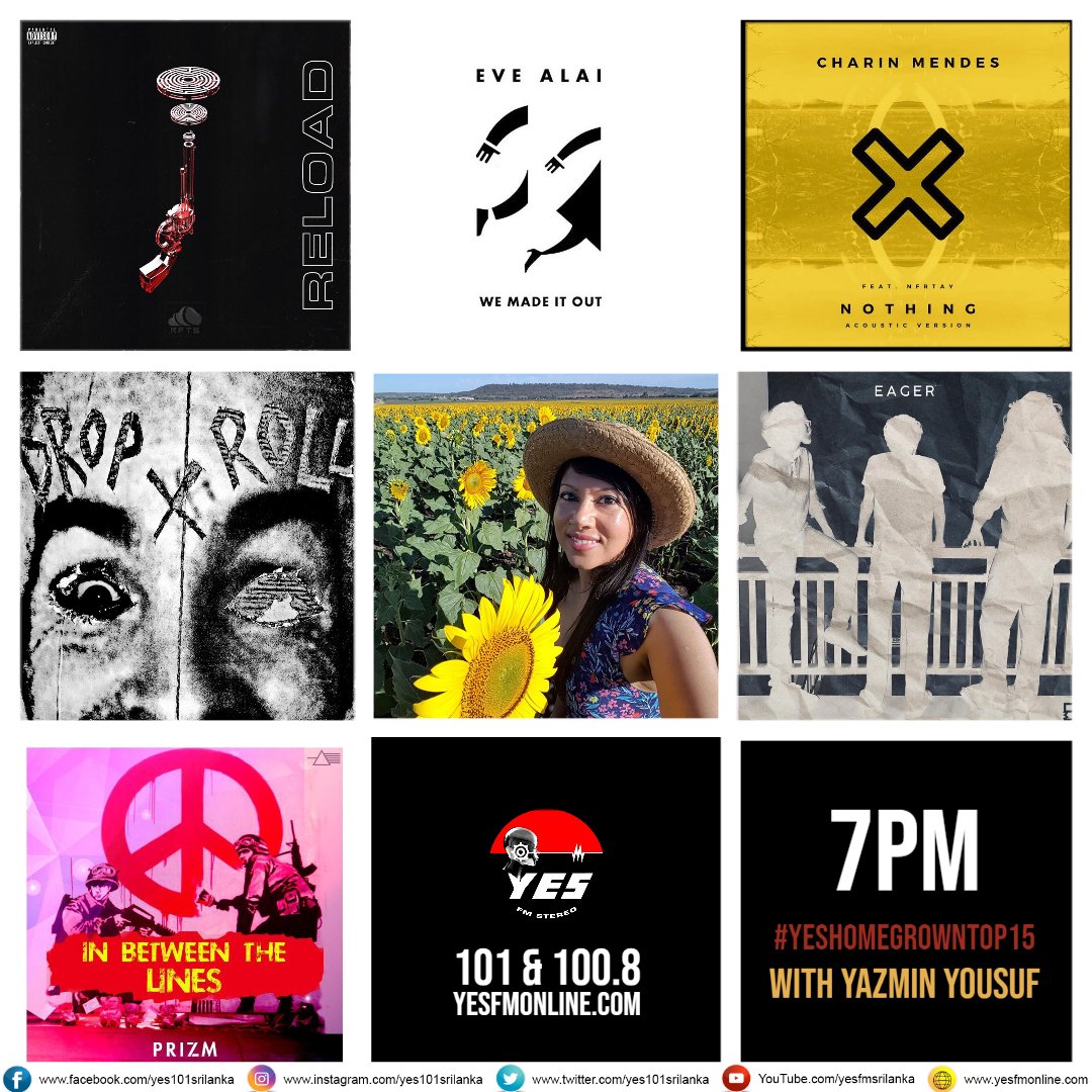 YES101SriLanka's tweet photo. #tonight on the @YESHomeGrownTop 15 with @TheYousufGirl , we've got new music by  @lakshaneF , @charinmendes ,  @senaniw , @dissidentLK , @basecraft3 , Prizm + Eve Alai + exclusives. Tune in at 7pm!

#YESHOMEGROWN #LocalMusic #SriLanka #GenerationYes #Yes101 https://t.co/D7OOE2xQrI